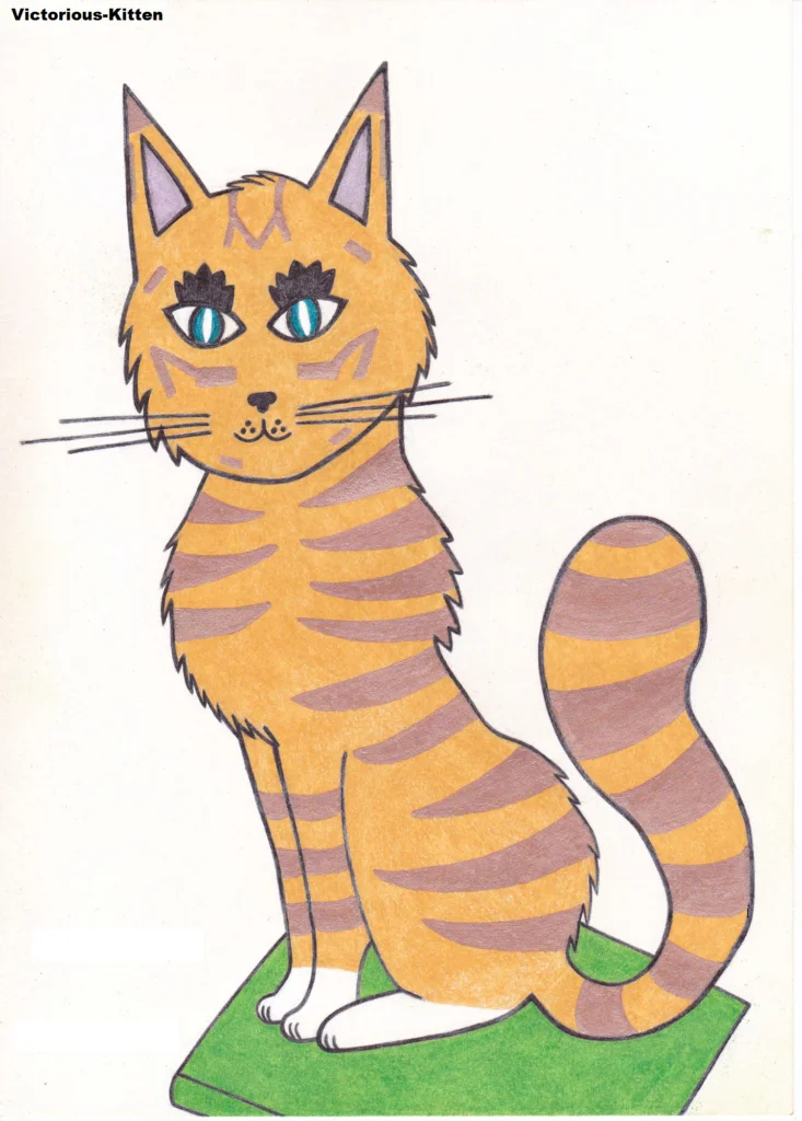 This image has an empty alt attribute; its file name is orange-cat-on-book-with-sig-733x1024.png